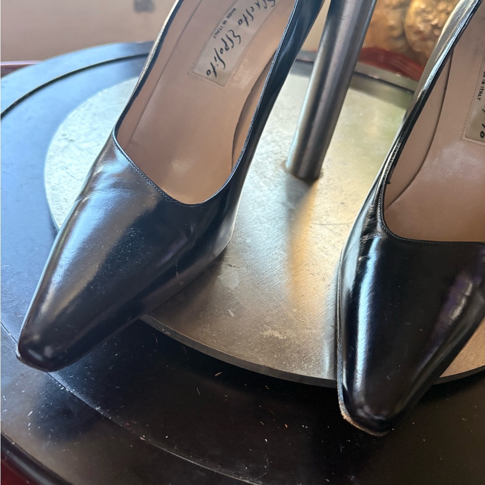 Black Pointed-Toe High Heels - image 5